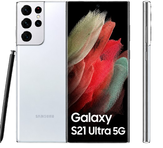 Samsung Galaxy S21 Ultra in white
